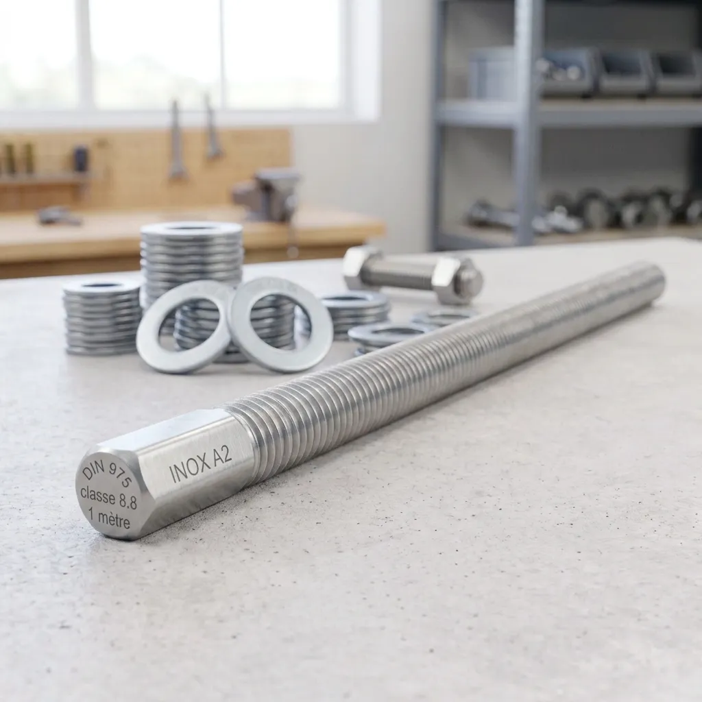 Tige filetée longueur 1 m inox A2 DIN 975 (M8)