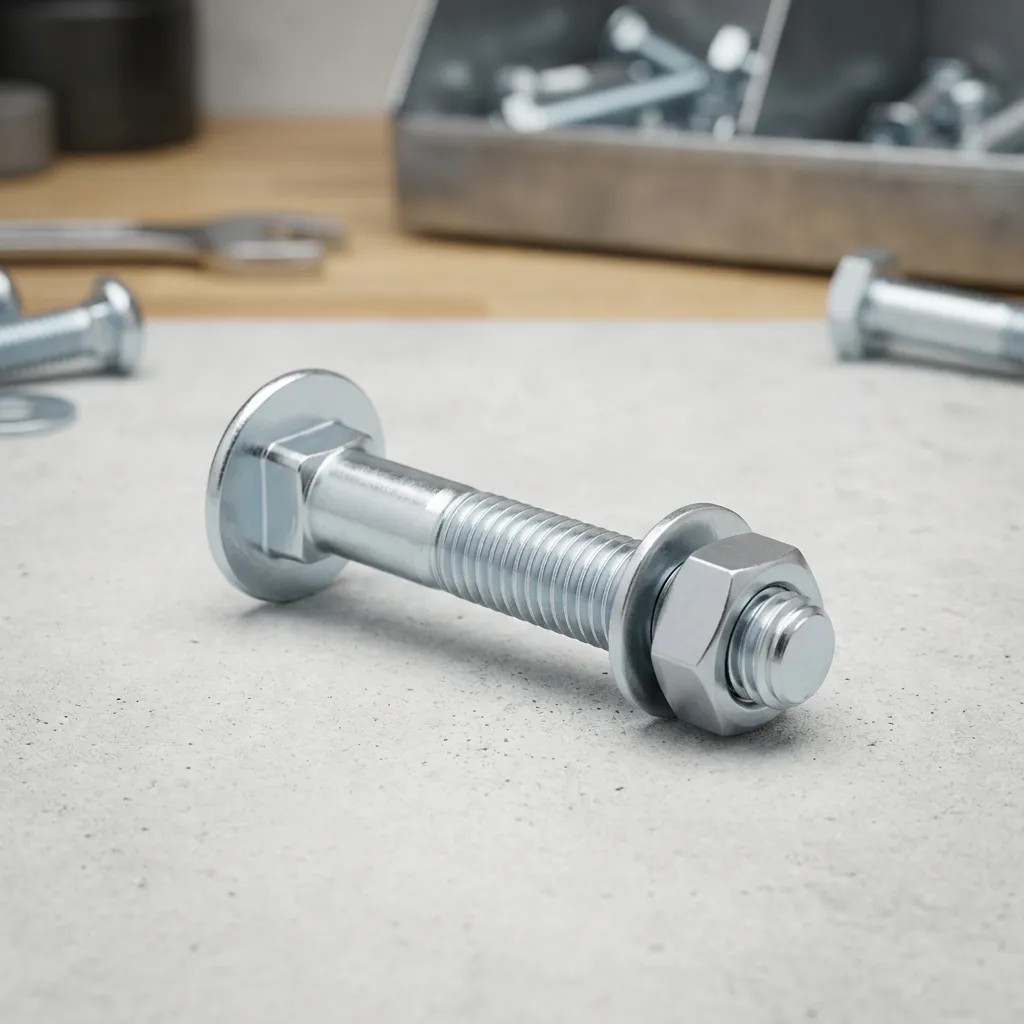 Boulon TRCC tête ronde collet carré M8 zingué (25 mm)