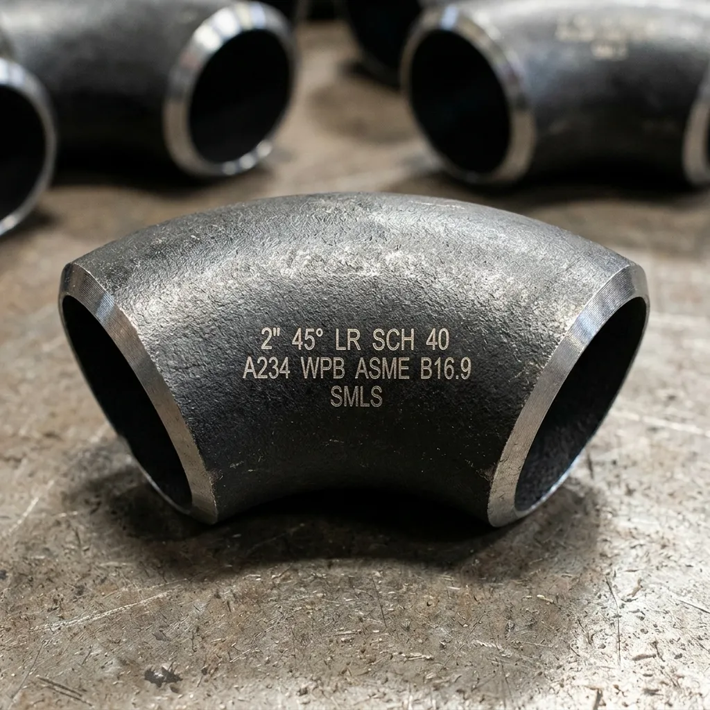 Coude 45° acier noir SCH 40 à souder ASME B16.9