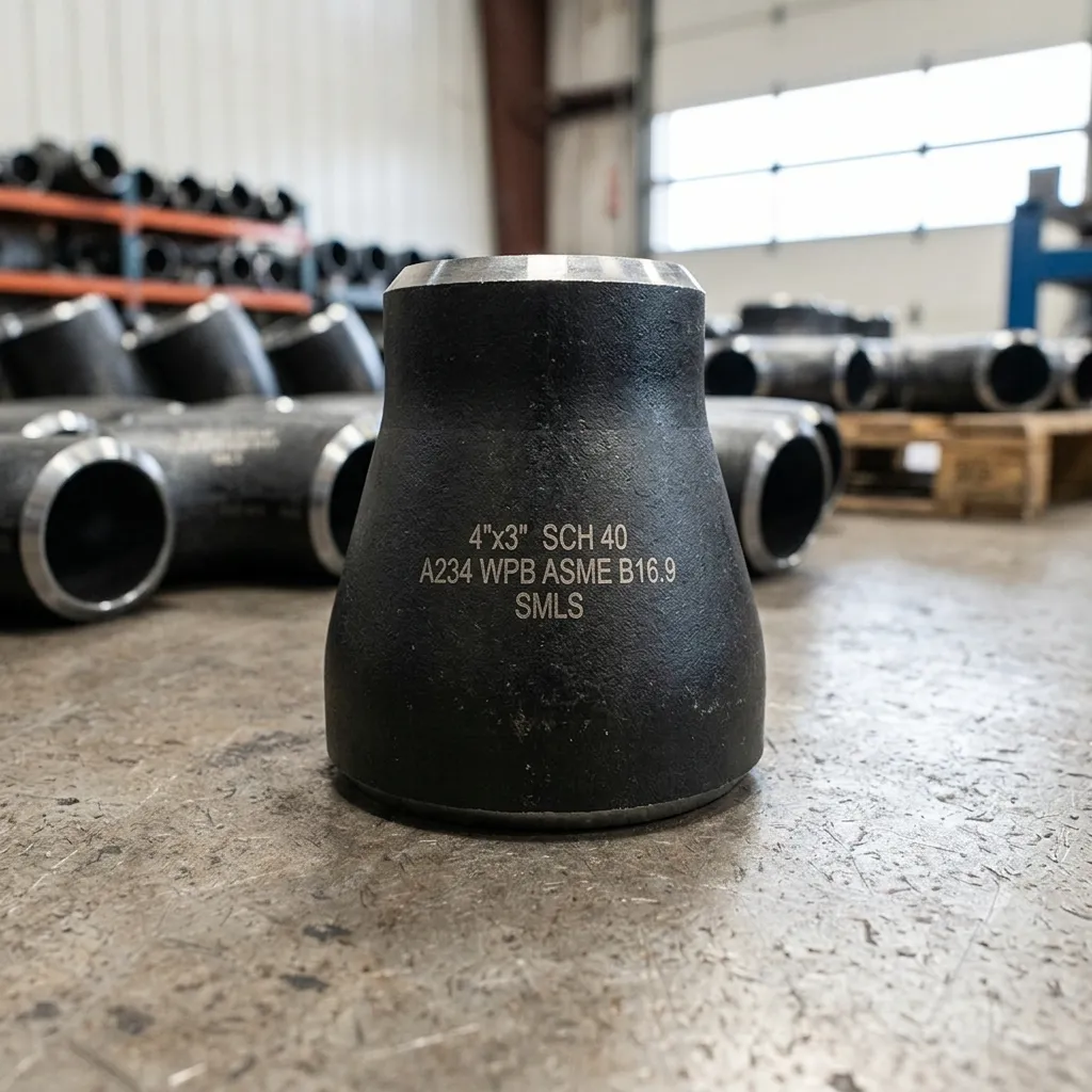 Réduction concentrique acier noir SCH 40 à souder